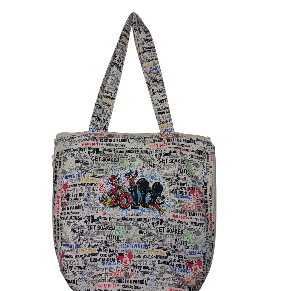 Disney White and Black Graphic Tote Bag